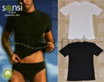 męska podkoszulka z mikrofibry SENSI T-shirt girocollo alto
